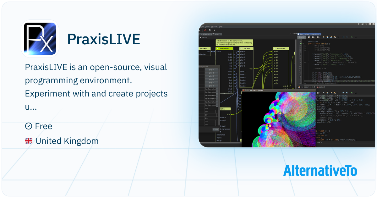 PraxisLIVE: Open-source, visual programming | AlternativeTo