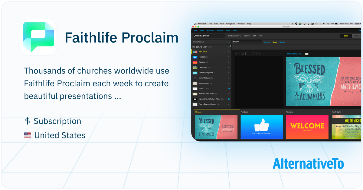 Faithlife Proclaim: Cloud church presentations with collaboration and ...