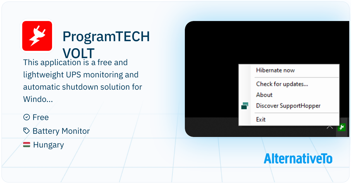 Volt Program ProgramTECH VOLT: Free UPS monitoring and shutdown tool for Windows ...