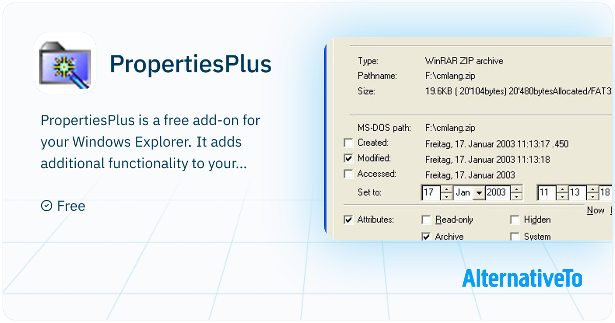 PropertiesPlus: Free add-on for your Windows | AlternativeTo