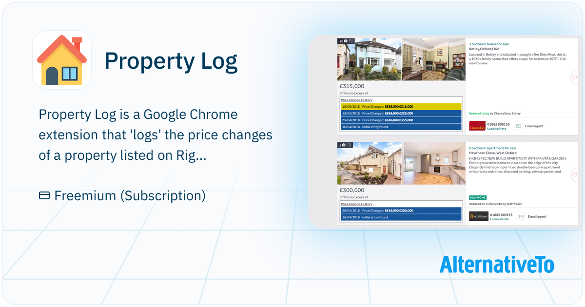 Property Log: Google Chrome extension that 'logs' the price changes of ...