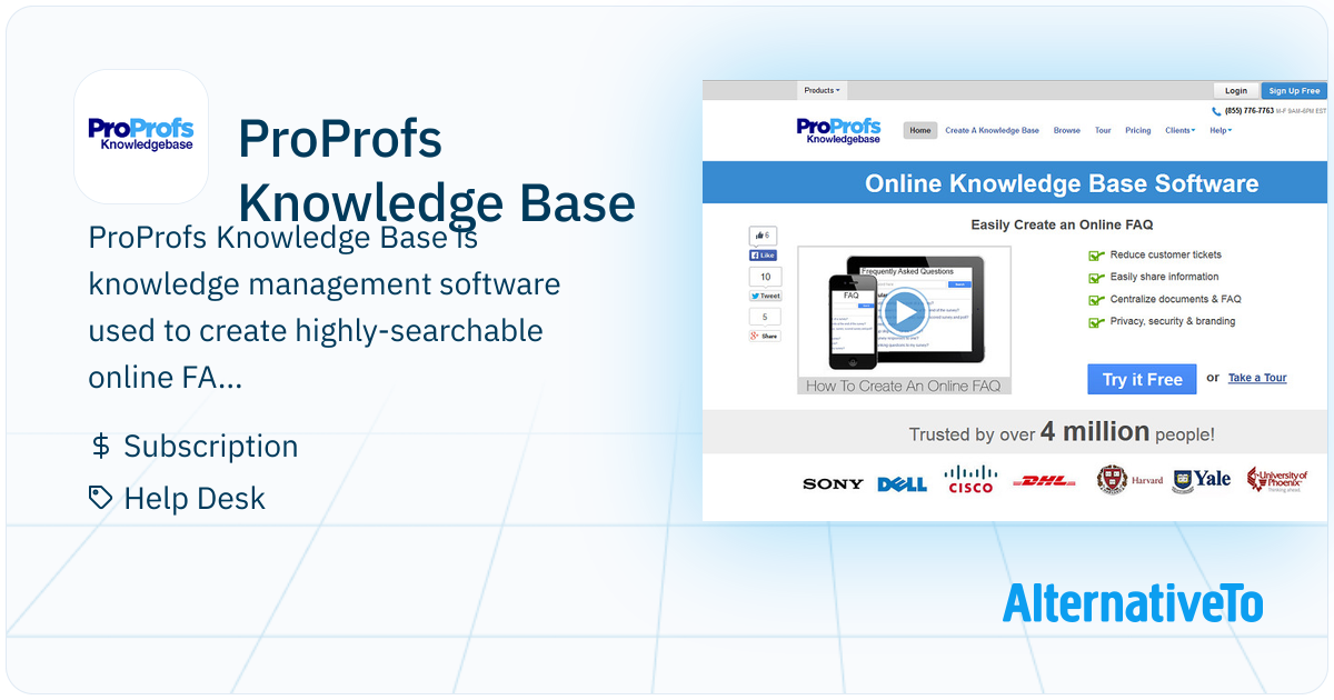 ProProfs Knowledge Base: Is knowledge management | AlternativeTo