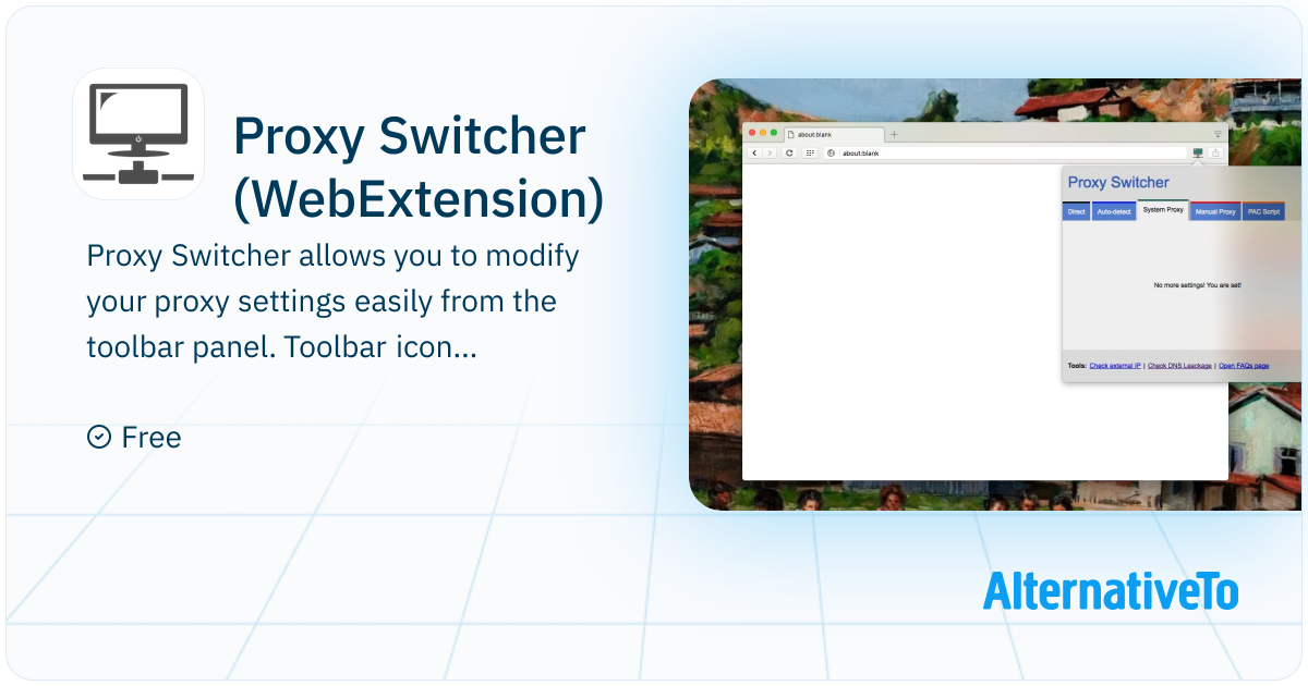 Proxy Switcher (WebExtension): A multiple browser extension (addon) to ...