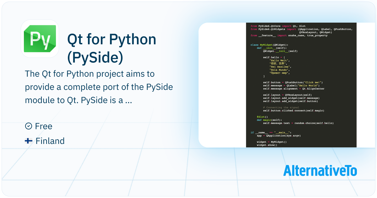 Qt for Python (PySide): Design GUI with Python: Python Bindings for Qt ...