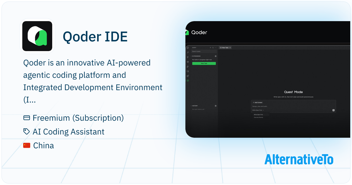 Qoder IDE: Qoder is an AI-powered agentic coding platform and IDE that ...