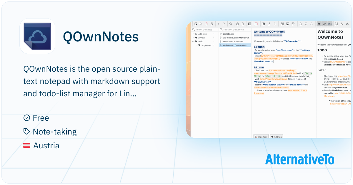 QOwnNotes: Plain text notepad with markdown support and todo list ...