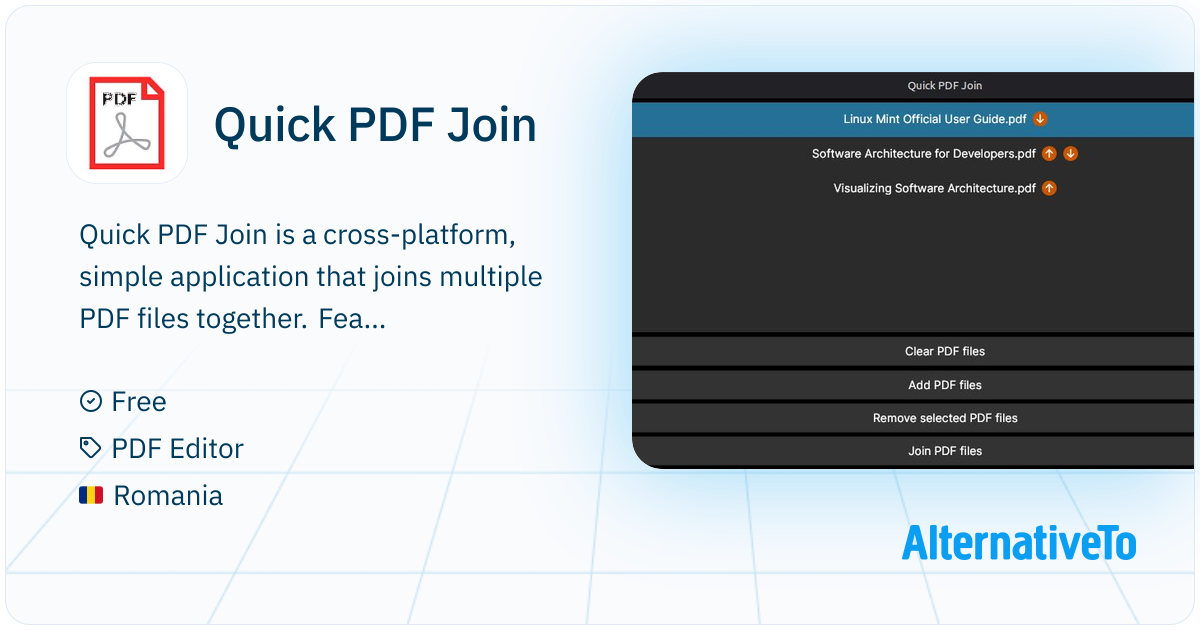 Quick PDF Join: Cross-platform, simple application that joins multiple ...
