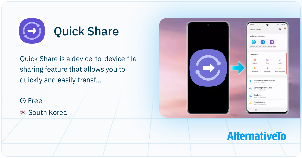 Quick Share: Device-to-device file sharing feature that allows you to ...