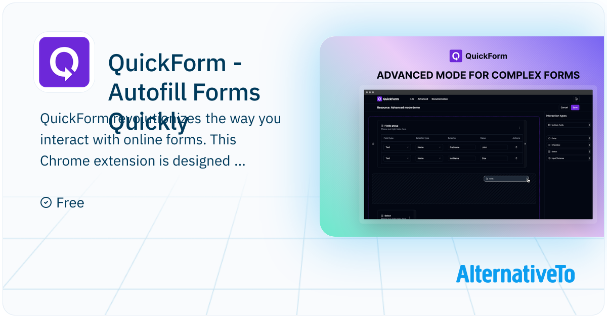 QuickForm - Autofill Forms Quickly: QuickForm simplifies form-filling ...