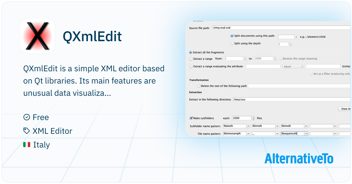 QXmlEdit: Simple XML editor based on Qt libraries | AlternativeTo