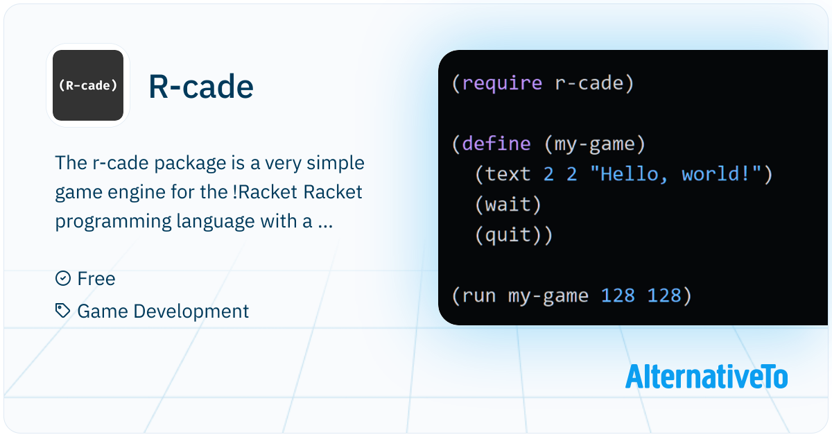 R-cade: Simple game engine for kids using the Racket programming ...