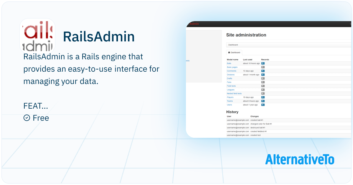 RailsAdmin: Rails engine that provides an easy-to-use interface for ...