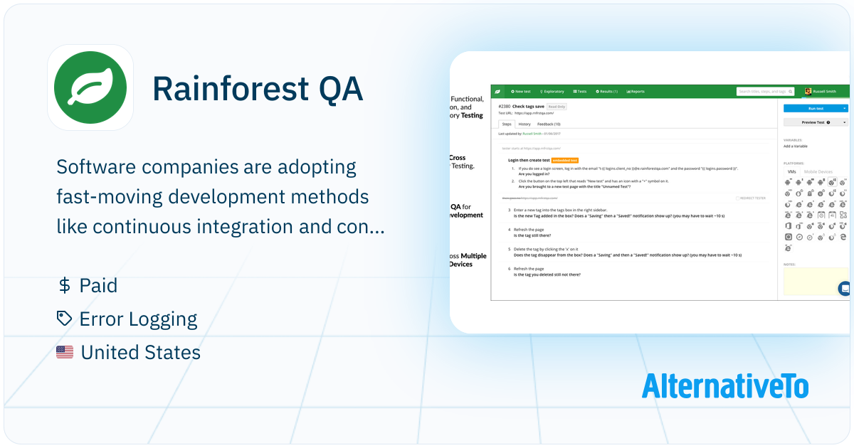 Rainforest QA: The Rainforest Continuous QA Platform provides on-demand ...