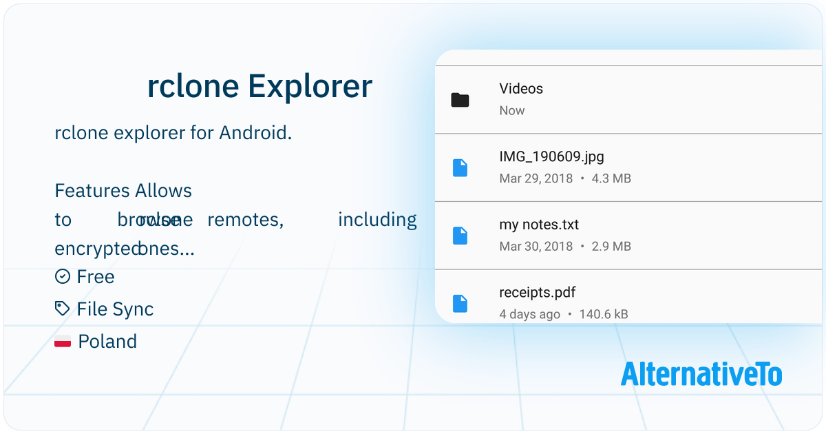 rclone Explorer: Rclone explorer for Android | AlternativeTo