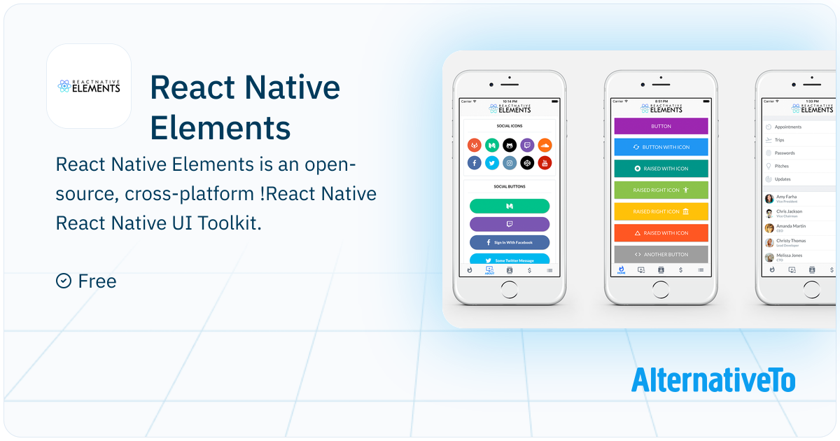 React Native Elements: Cross-platform React Native UI Toolkit ...