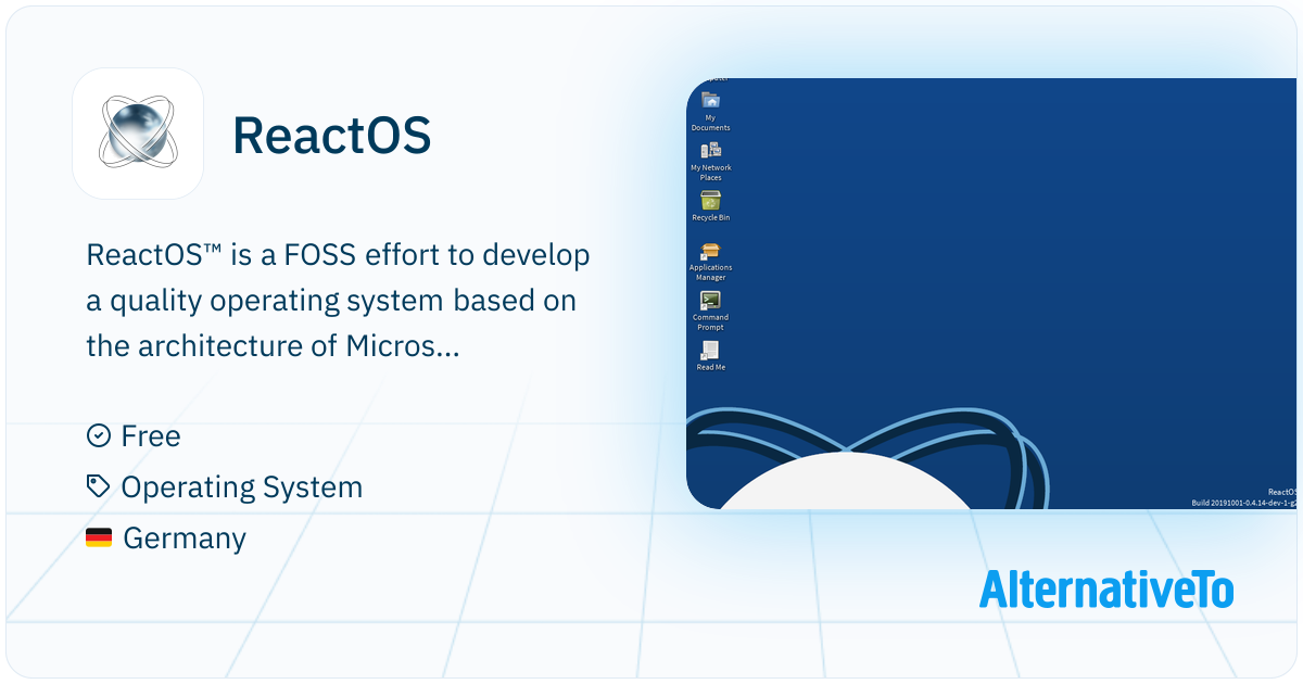 ReactOS: A free Windows-compatible Operating System | AlternativeTo