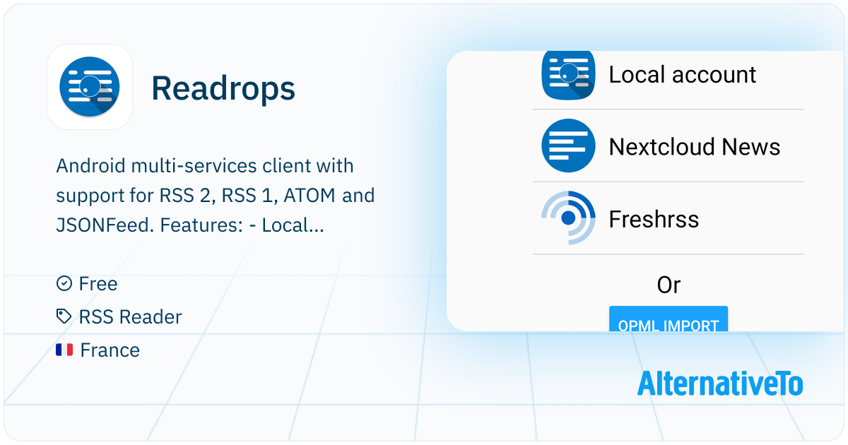 Readrops: Multi-services RSS client for Android | AlternativeTo