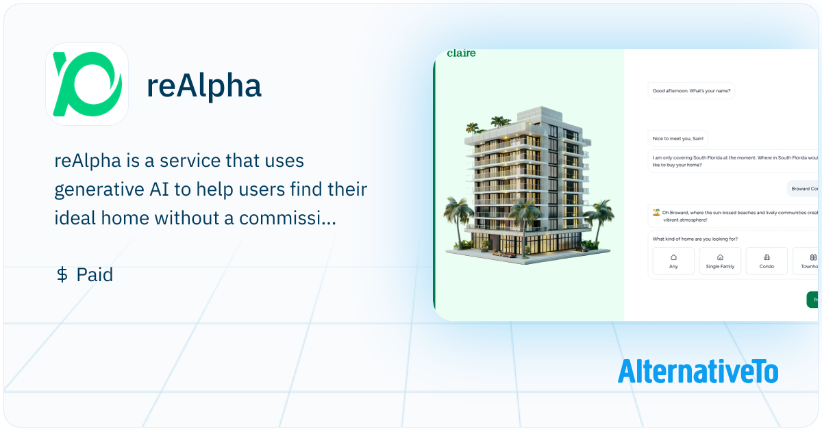 reAlpha: Service that uses generative AI to | AlternativeTo