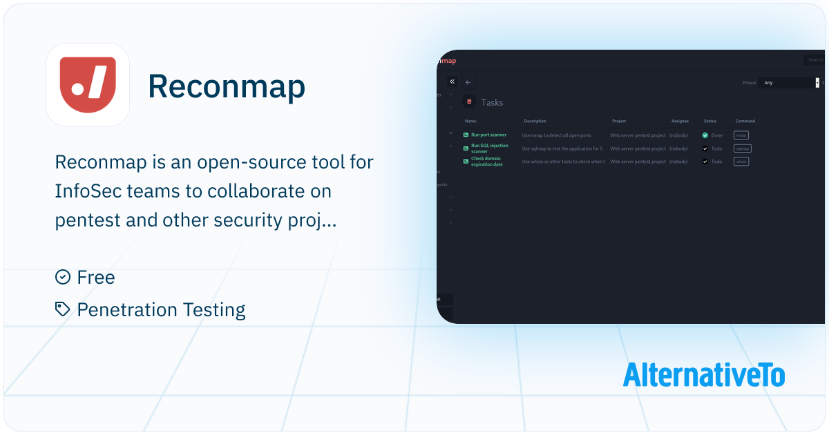 Refunct Map Screenshot Reconmap: Open-source platform for InfoSec teams to run and manage ...