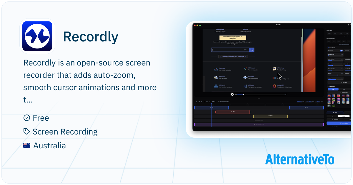 Recordly: Open-source recorder with auto-zoom, cursor animation, MP4 ...