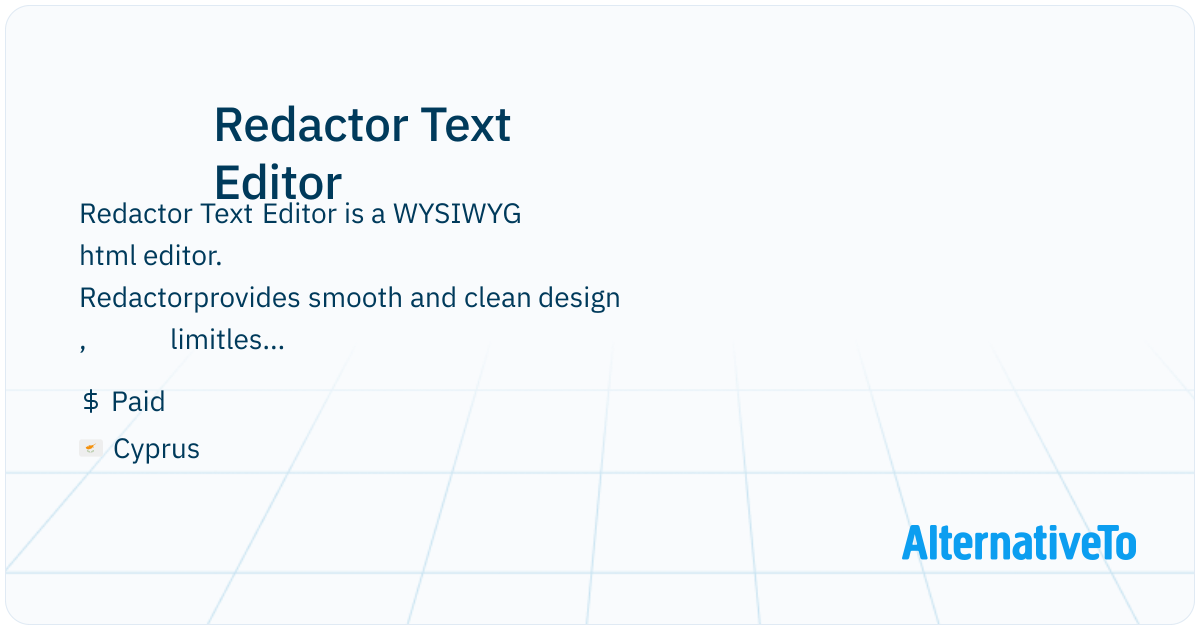 Redactor Text Editor: WYSIWYG html editor | AlternativeTo