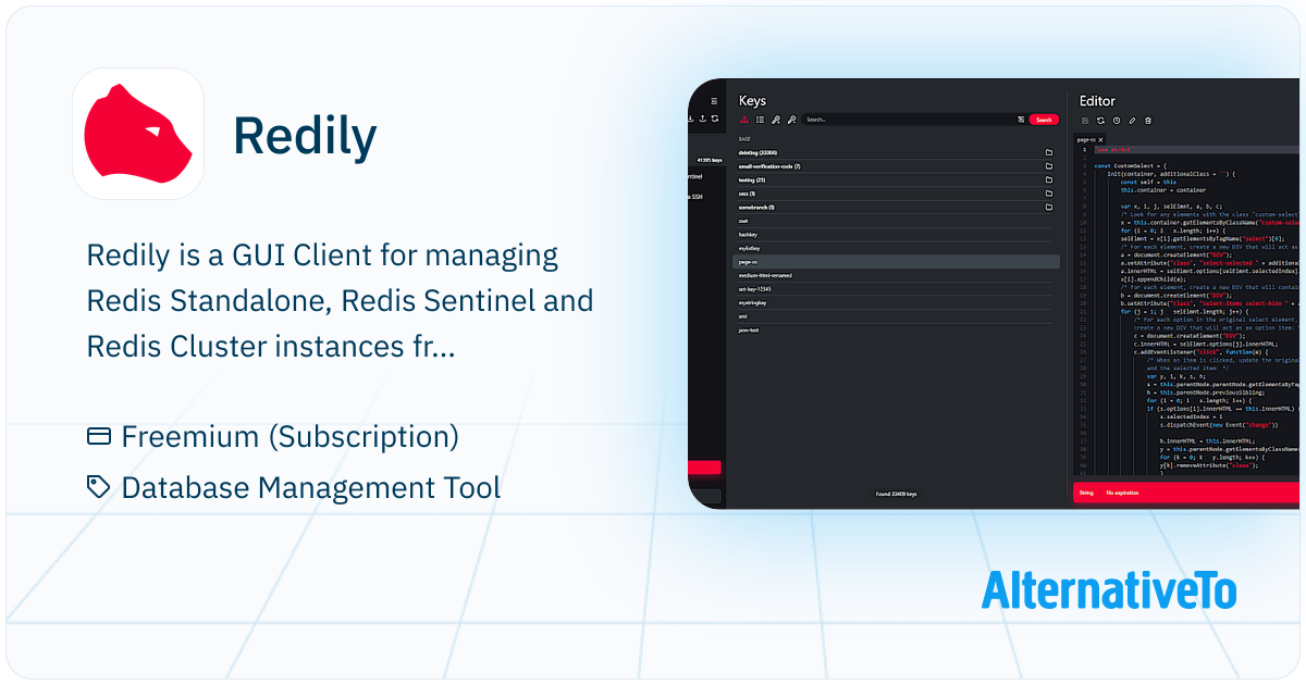 Redily: Fully-featured, cross-platform Redis GUI Client made using ...