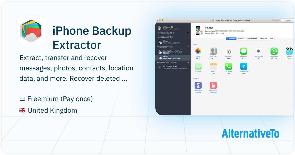 iPhone Backup Extractor: Extract, transfer and recover messages, photos ...