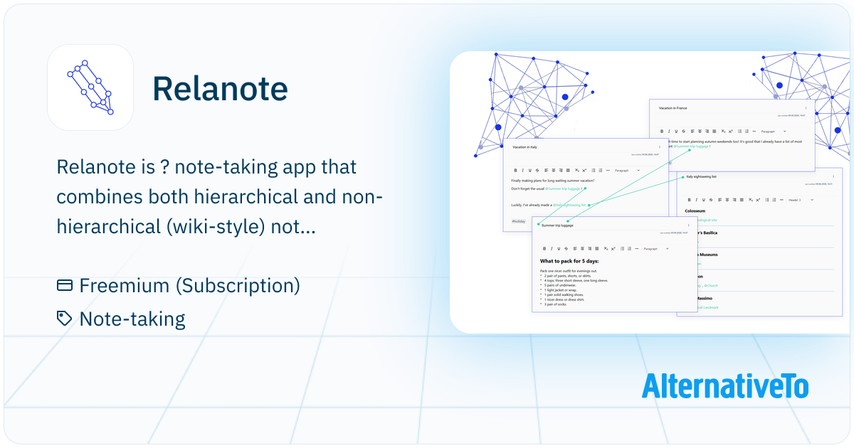 Relanote Relanote: Is ? note-taking app that combines both hierarchical and non ...