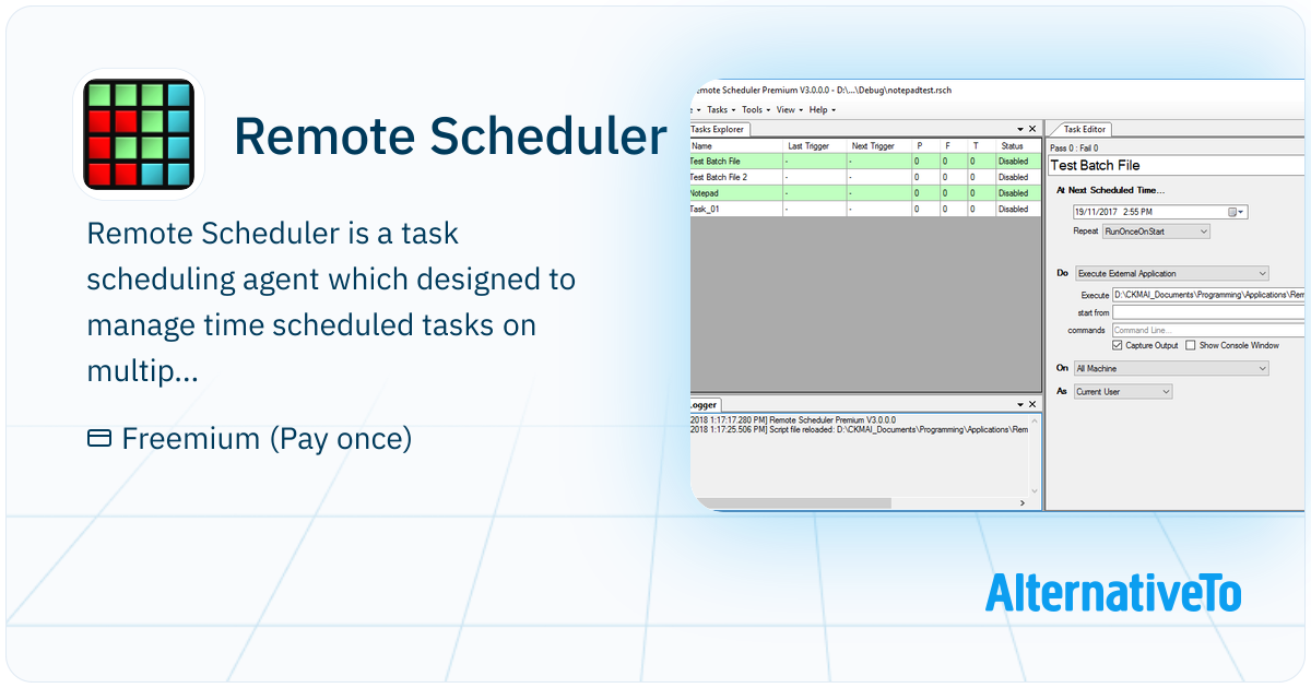 Remote Scheduler: Task scheduling agent which designed to manage time ...