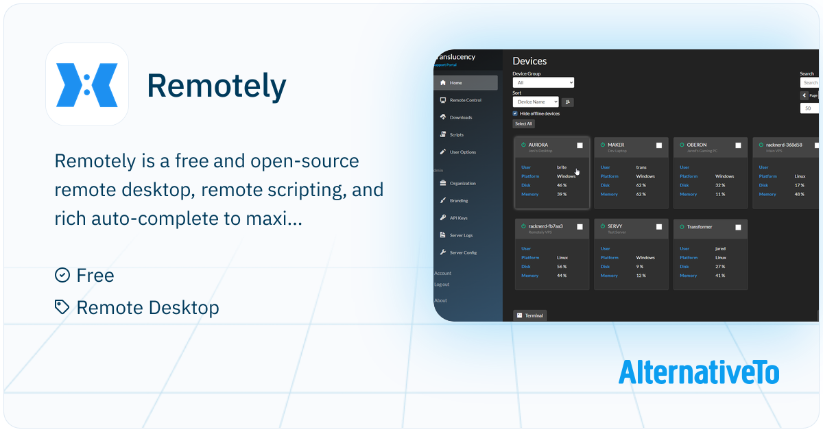 Remotely: Smooth remote desktop control, remote scripting, and rich ...