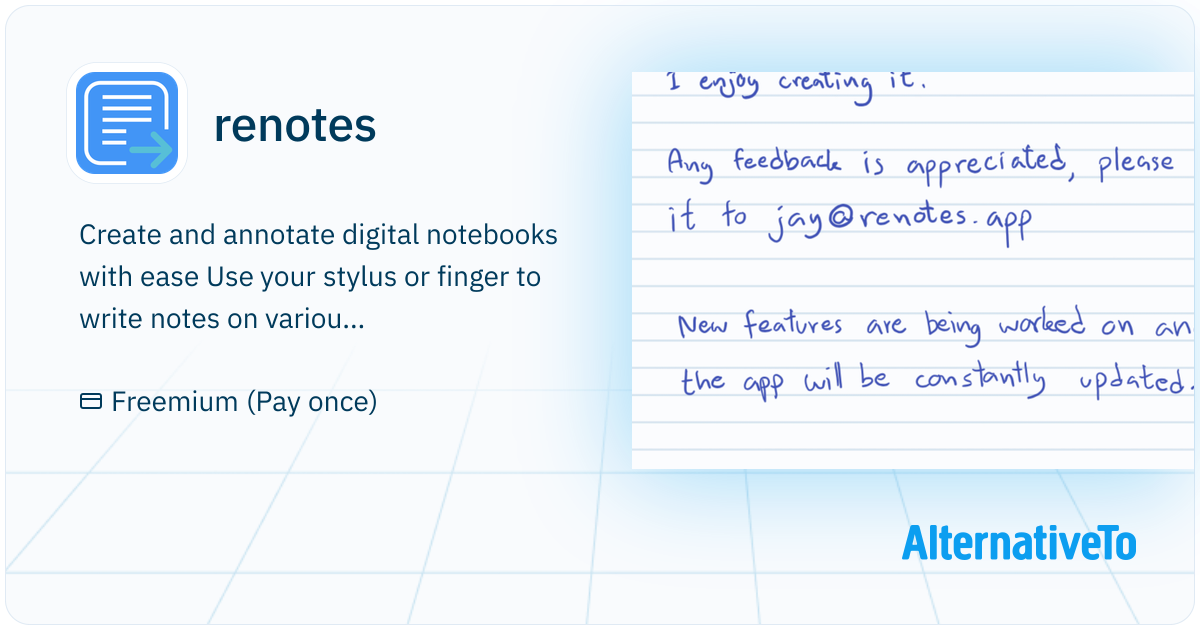 renotes: A digital notebook app that lets you write, draw, and annotate ...
