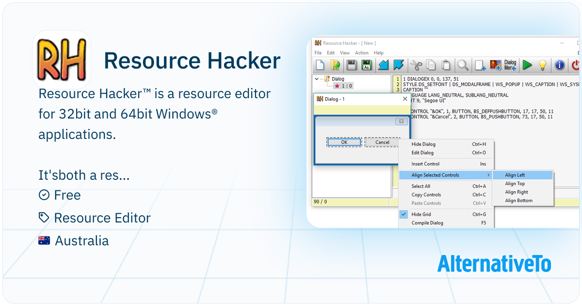 Resource Hacker: Has been designed to be the complete resource editing ...
