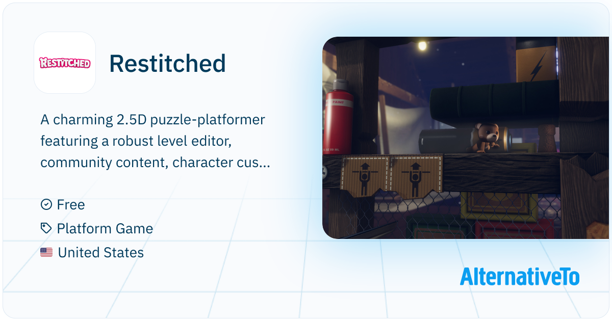 Restitched Restitched: A charming 2.5D puzzle-platformer featuring a robust level ...