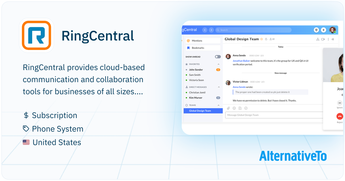 RingCentral: Cloud platform for business communications | AlternativeTo