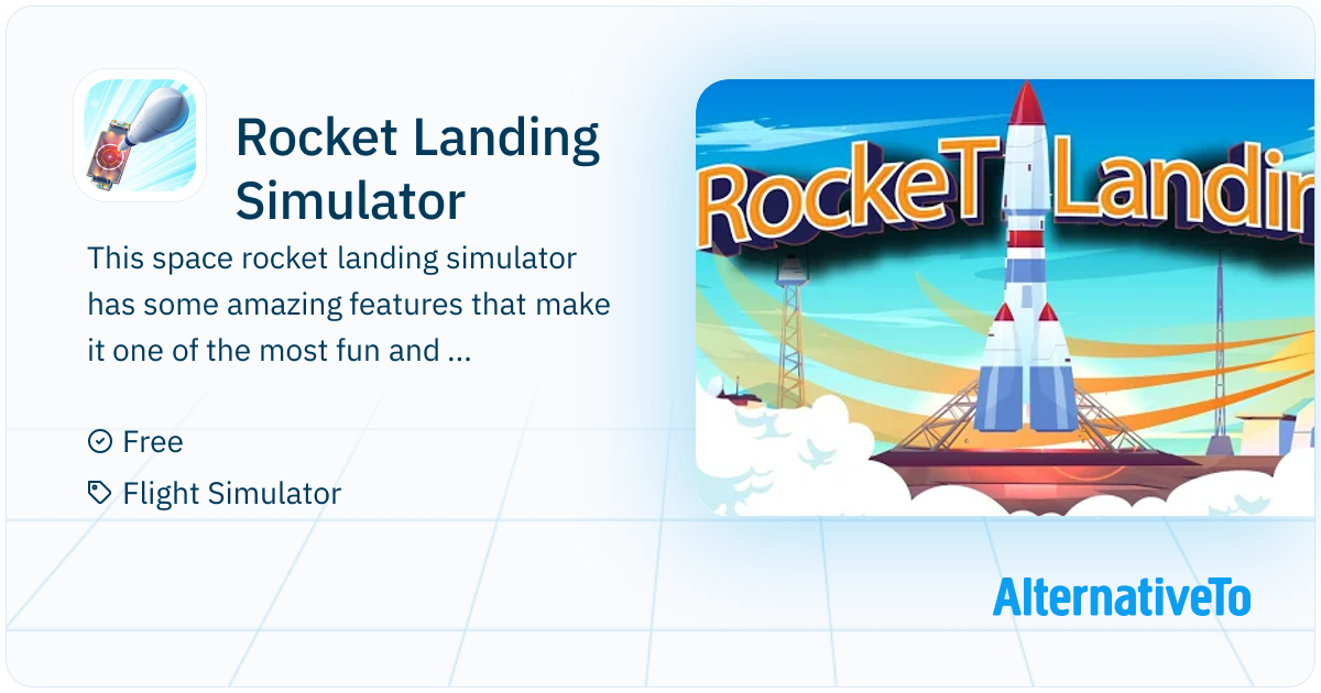 Rocket Landing Simulator: This space rocket landing simulator has some ...