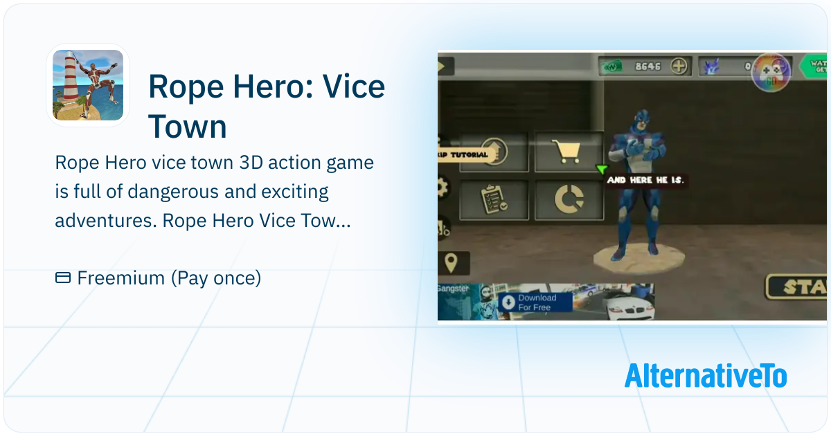 Rope Hero Vice Town In this action game, you are