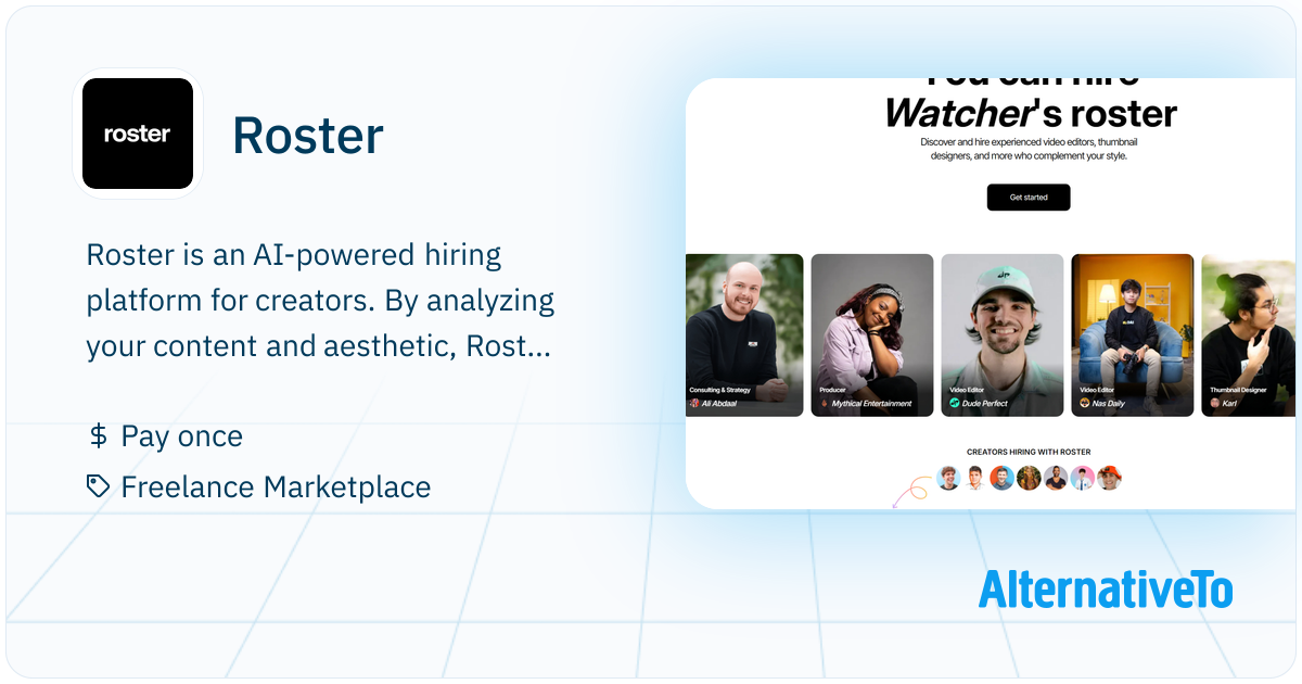 Create Roster Using Ai Roster: Hiring platform for content creators with AI-powered ...