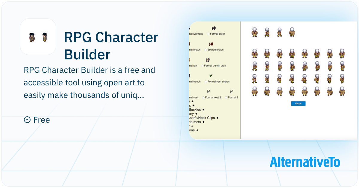 RPG Character Builder: Create thousands of unique character sprites for ...