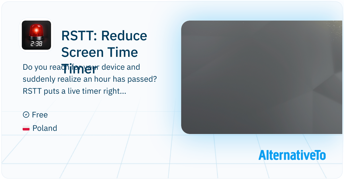 Timer Screen Time RSTT: Reduce Screen Time Timer: Measure your screen time, so that you ...