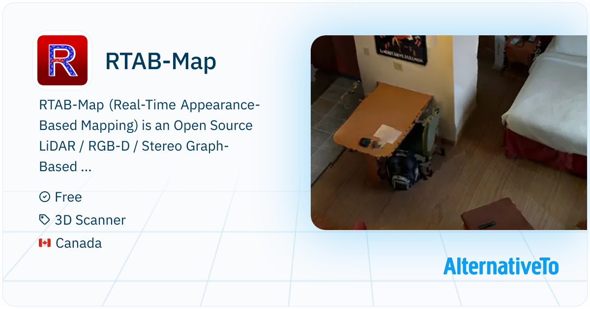 RTAB-Map: (Real-Time Appearance-Based Mapping) is | AlternativeTo