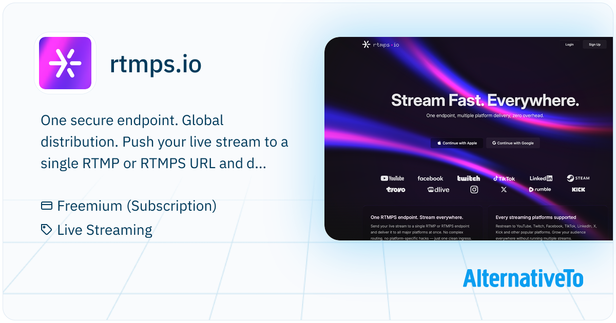 rtmps.io: Send your live stream to a single RTMP or RTMPS endpoint and ...