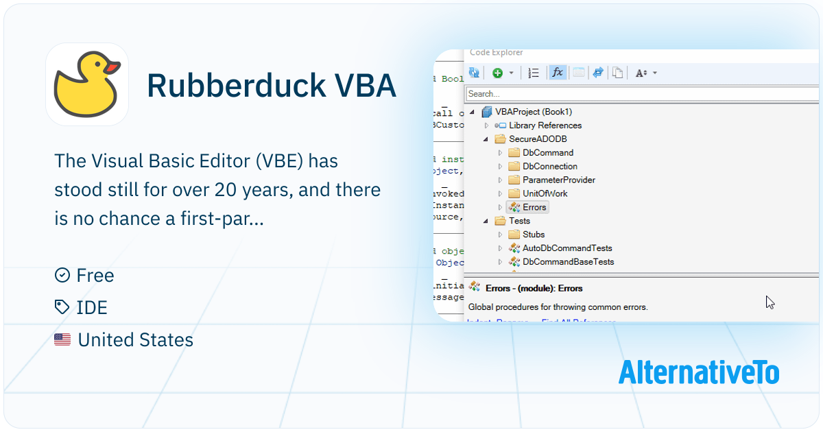 Rubber Duck Programer Rubberduck VBA: Every programmer needs a rubberduck. COM add-in for the ...