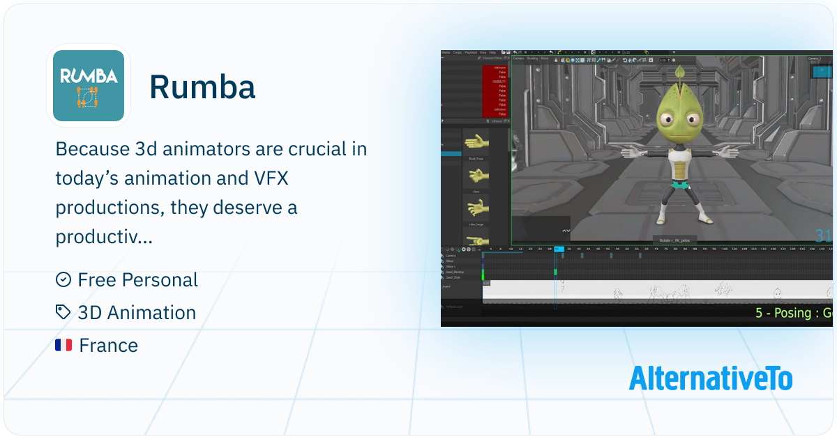 Rumba: High performance 3D animation software | AlternativeTo