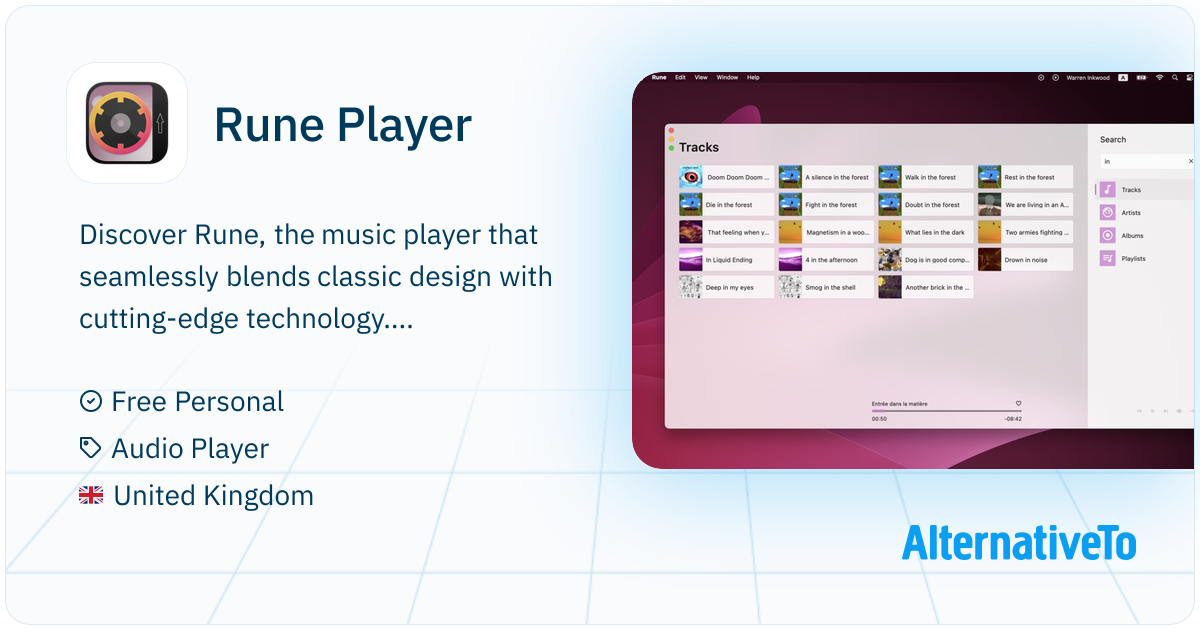 Windows Rune Player Rune Player: Music player with advanced audio features | AlternativeTo