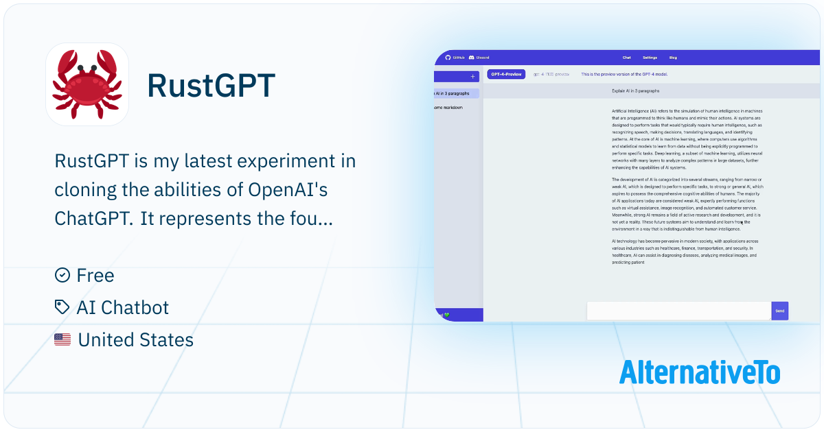 RustGPT: ChatGPT UI built with Rust + HTMX: the power of Rust coupled ...