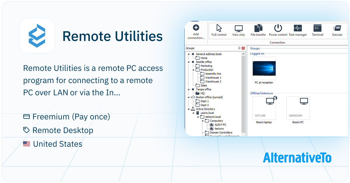 Remote Utilities: Remote PC access program for connecting to a remote ...