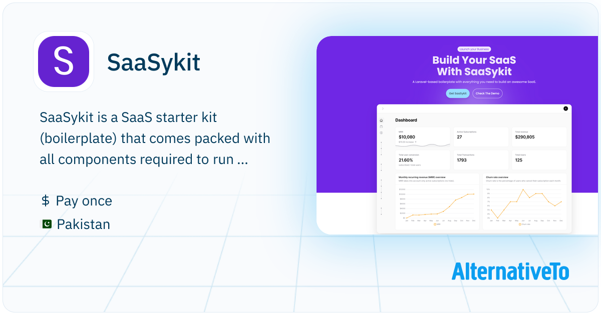 SaaSykit: SaaS starter kit (boilerplate) that comes packed with all ...