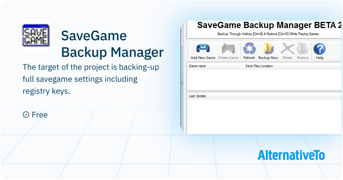 Using Savegame Manager SaveGame Backup Manager: The target of the project is backing-up full ...