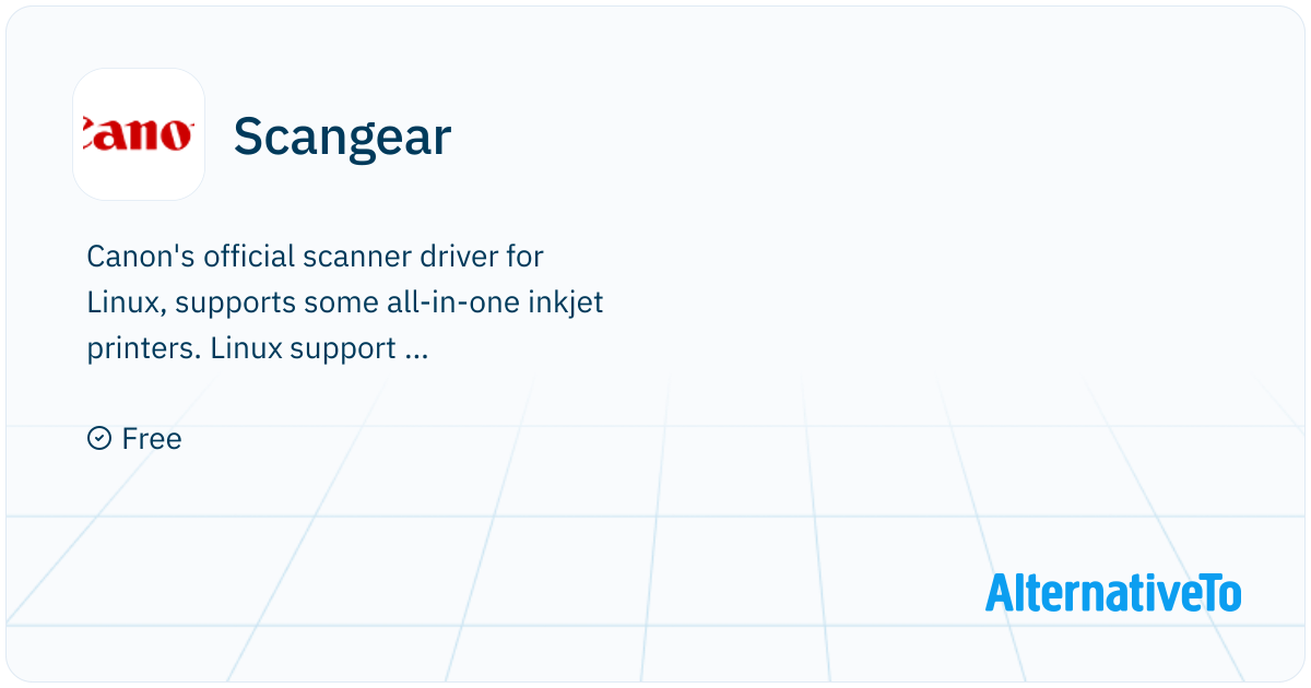 Scangear: Canon's official scanner driver for Linux, supports some all ...