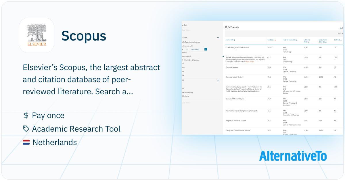 Scopus: Bibliographic database containing abstracts and citations for